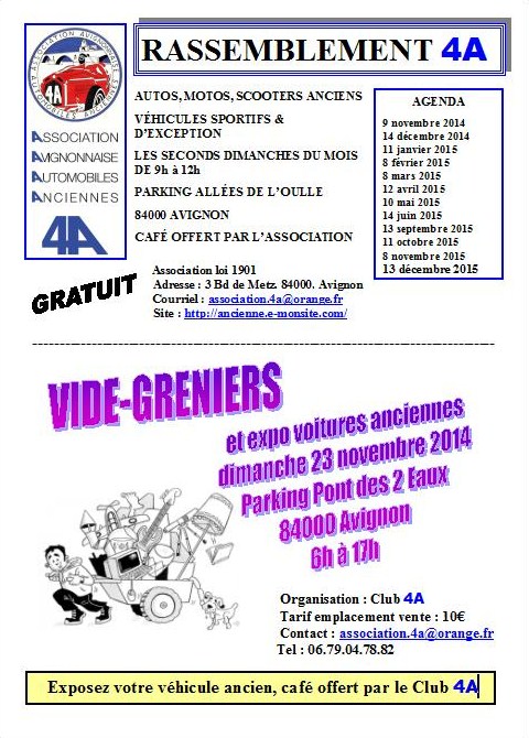 9 novembre 2014 1er RASSEMBLEMENT 4A